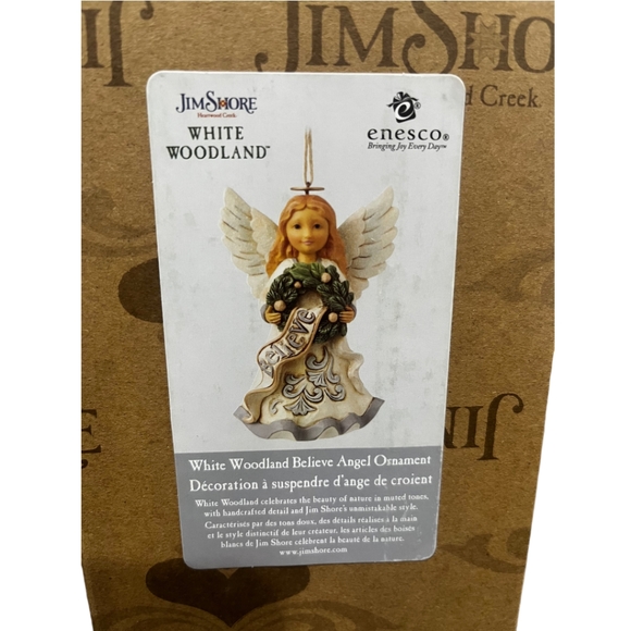 White Woodland Believe Angel From Angels (Jim Shore) Collection - Picture 3 of 3